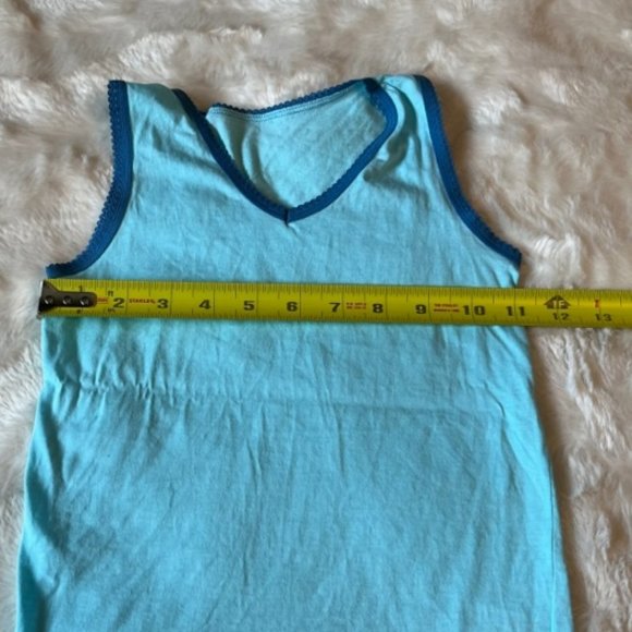 3/$25 Truly Turquoise-Blue Tank Top Girls Size 6X - Picture 2 of 6